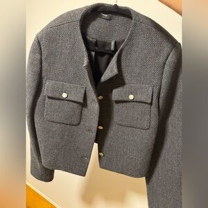 Theory Charcoal Textured Blazer